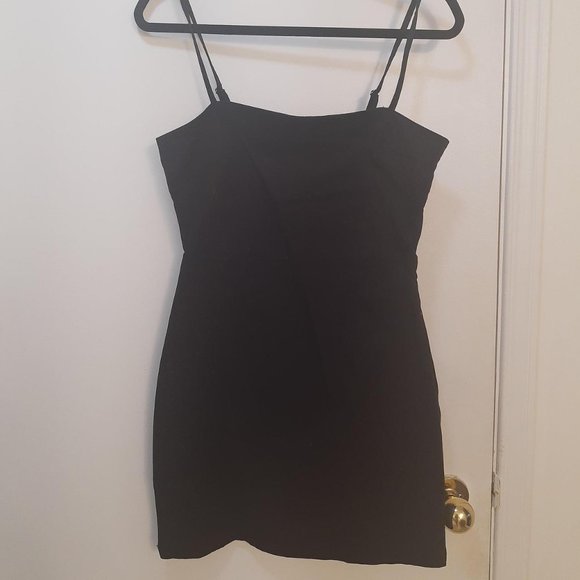 Black Forever 21 Dress w/Elastic Back and Zipper - Picture 1 of 3